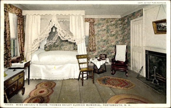 Ak Portsmouth New Hampshire USA, Thomas Bailey Aldrich Memorial, Miss Abigail's Room