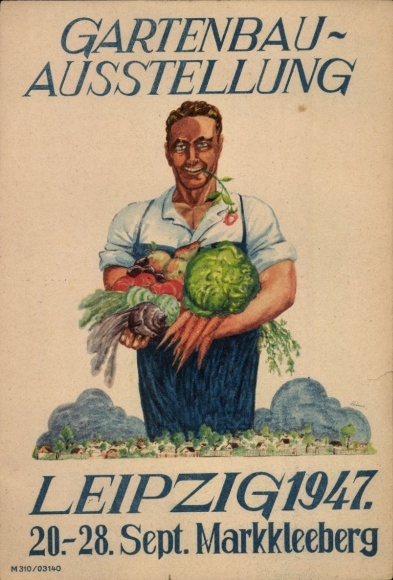 Postcard Markkleeberg in Saxony, Horticultural Exhibition 1947