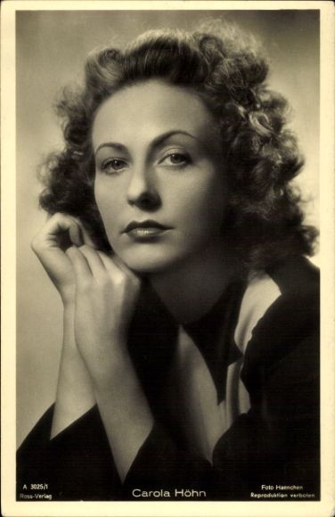 Ak Schauspielerin Carola Höhn, Portrait, Ross Verlag Nr. A 3025/1
