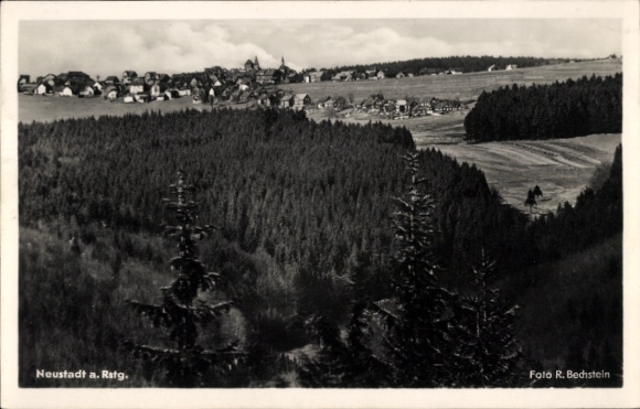 Postcard Neustadt am Rennsteig Großbreitenbach Thuringia, general view