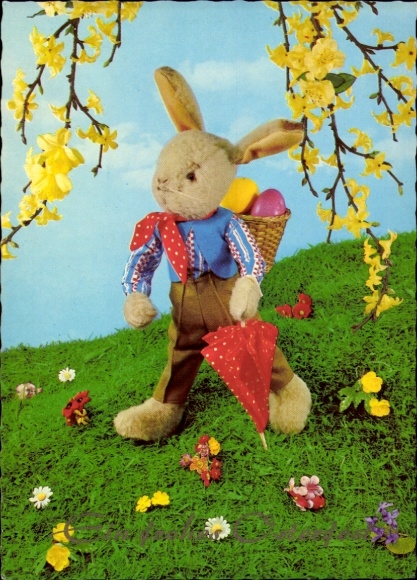 Ak Glückwunsch Ostern, Osterhase, Ostereier