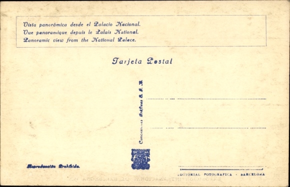 KP Barcelona Katalonia Hiszpania, Międzynarodowa Wystawa 1929, Panorama, Pałac Narodowy