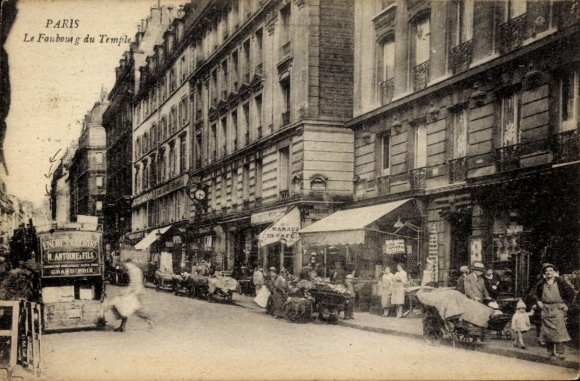 Postcard Paris XI, Faubourg du Temple
