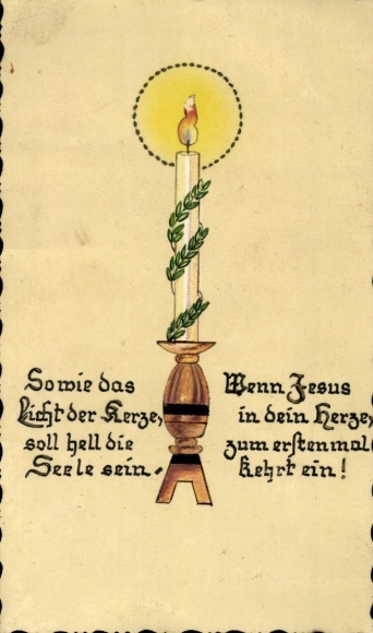 Poem Postcard Candle, As the light of the candle, so shall the soul be bright, When Jesus enters your heart...