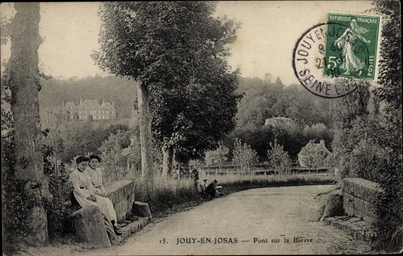 Postcard Jouy en Josas Yvelines, Bridge over the Bievre