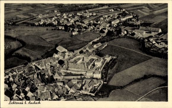 Ak Lichtenau in Midden-Franken, luchtfoto