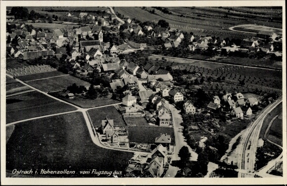 Ak Ostrach in Oberschwaben, Fliegeraufnahme