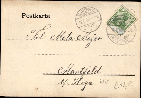 Postcard Stolzenau an der Weser, district office, bridge, city view