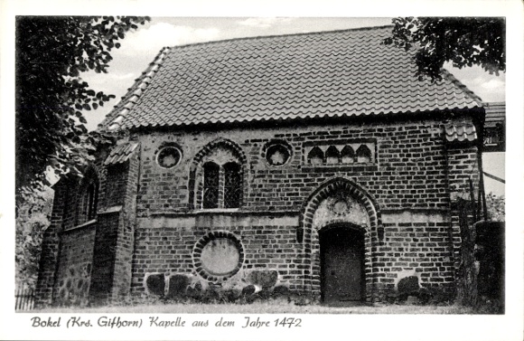 Ak Bokel bij Rendsburg, kapel uit 1472