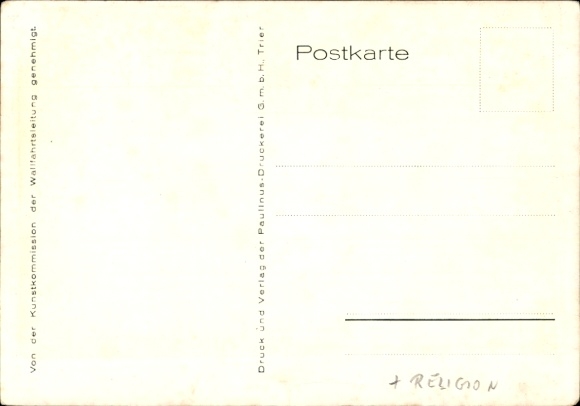 Artist Postcard Trier on the Moselle, Pilgrimage to the Holy Coat 1933