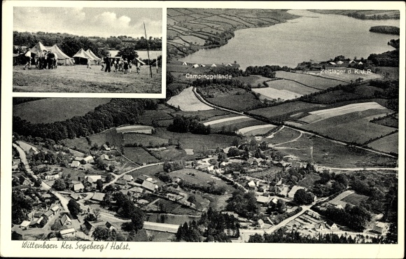 PC Wittenborn Bad Segeberg in Schleswig Holstein, aerial photograph of the site, campground