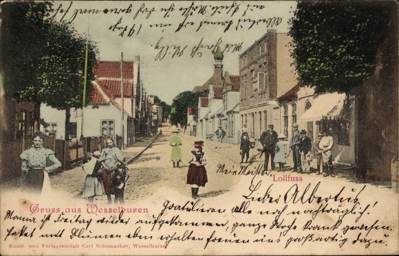 Ansichtkaart Wesselburen in Dithmarschen, Lollfuss