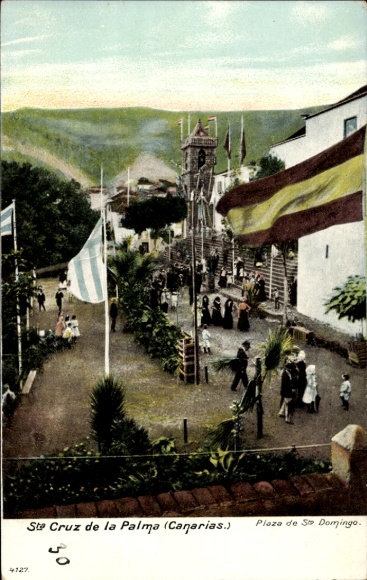 Postcard Santa Cruz de La Palma Canary Islands, Plaza de S. Domingo