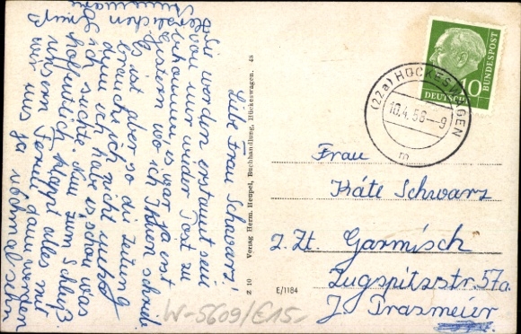 Postcard Hückeswagen in the Oberbergischer Kreis, view from the Fürstenberg
