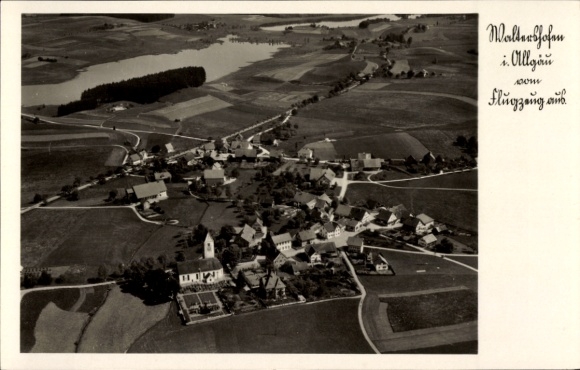 Ak Waltershofen in der Gemeinde Kißlegg, Fliegeraufnahme
