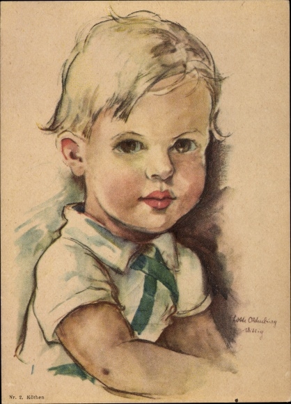 Artist PC Oldenburg Wittig, Lotte, young portrait, no. 2 Köthen