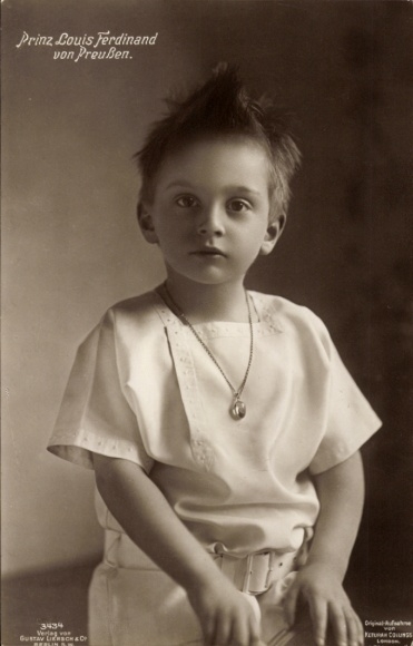 Postcard Prince Louis Ferdinand of Prussia, child portrait