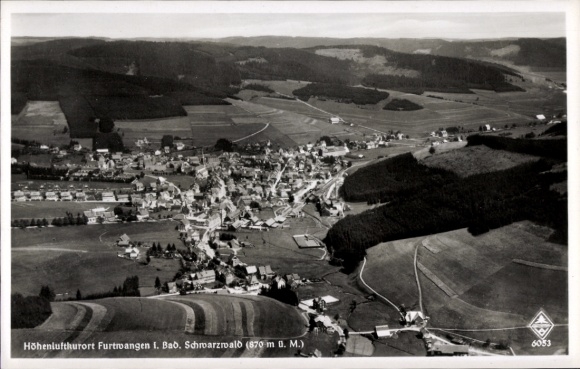 Ak Furtwangen im Schwarzwald, Fliegeraufnahme