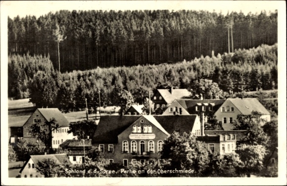 Ansichtkaart Sohland aan de Spree in Saksen, Gasthof zur Oberschmiede