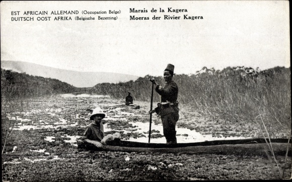 Ak Tanzania, Marais de la Kagera, beroep Belge, boot