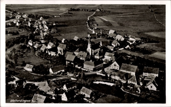 Postcard Wolterdingen Soltau Lüneburg Heath, aerial photograph