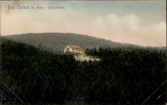 KP Bad Sachsa w Harzu, widok na Katzenstein w Harzu