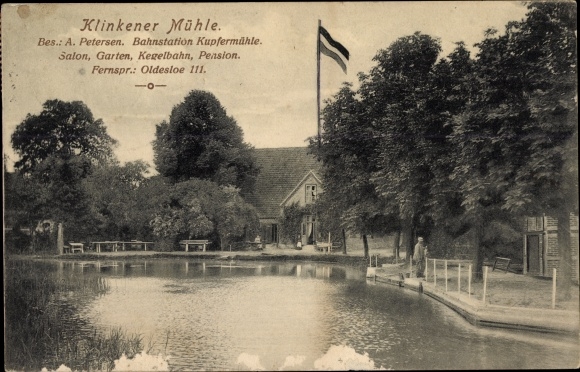 Postcard Bad Oldesloe in Schleswig Holstein, restaurant and guesthouse Klinkener Mühle
