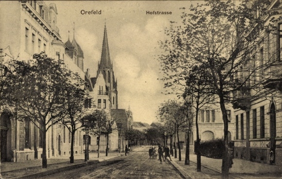 Ak Krefeld am Niederrhein, Hofstraße