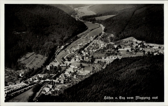 Postcard Höfen an der Enz Black Forest, aerial photograph