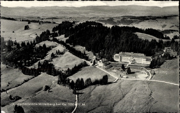 Ak Oy Mittelberg im Allgäu, Fliegeraufnahme, Kinderheilstätte Mittelberg