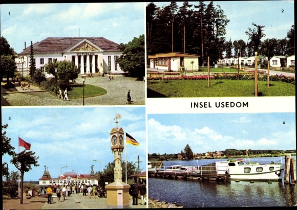 KP wyspa Uznam, Heringsdorf Kulturhaus, kompleks wakacyjny Damerow leśny, nadmorski kurort Ahlbeck, port
