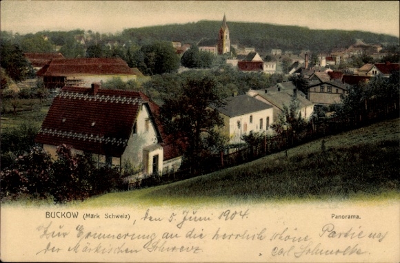 Ak Buckow in der Märkischen Schweiz, Panorama