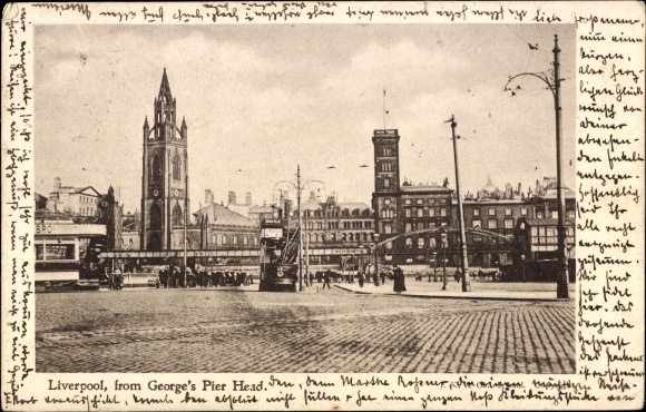 Postcard Liverpool Merseyside England, from George's Pier Head
