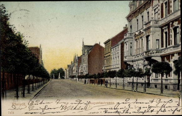 Postcard Rheydt Mönchengladbach am Niederrhein, lot in Augustastraße