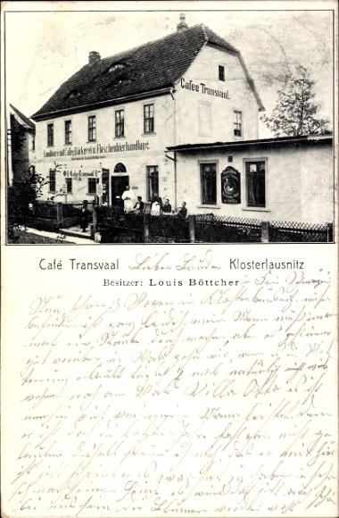 Ak Bad Klosterlausnitz in Thüringen, Café Transvaal
