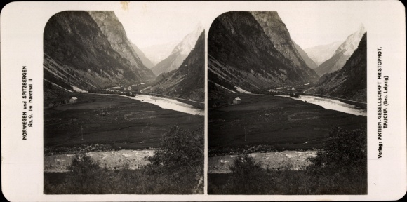 Stereo photo Norway and Spitsbergen, in the Narothal