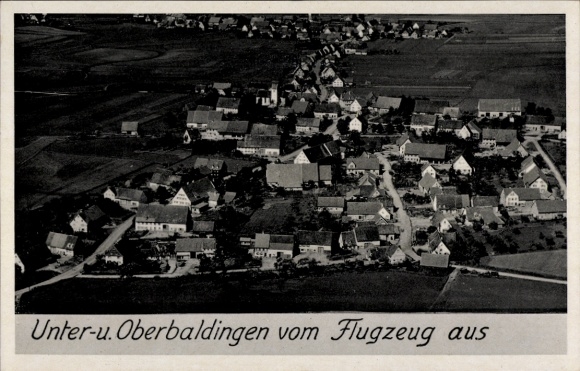 Ak Oberbaldingen Bad Dürrheim im Schwarzwald, Luftaufnahme