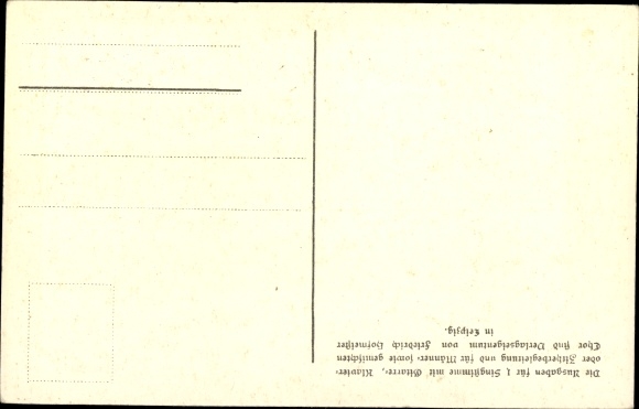 Song Postcard Günther, Anton, Forget dei Hamit net, Erzgebirge dialect No. 47