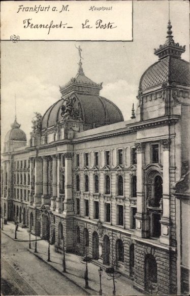 Postcard Frankfurt am Main, Main Post Office