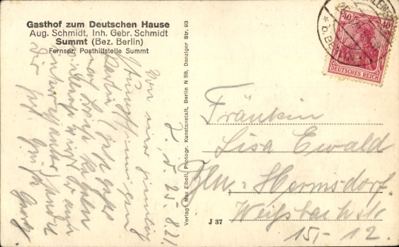 Postcard Summt Mühlenbeck Mühlenbecker Land, Inn at the German House