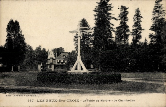 Postcard Les Baux Sainte Croix Eure, Table de Marble, Le Chambellan