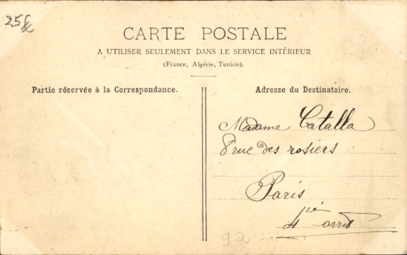 Postcard Malakoff Hauts de Seine, Avenue de Chatillon, horse-drawn tram