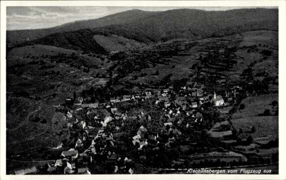 Ak Kiechlinsbergen Endingen am Kaiserstuhl, Fliegeraufnahme