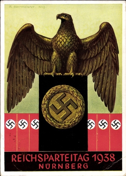 Artist PC Borrmeister, Nuremberg, Nazi Party Rally 1938, national eagle