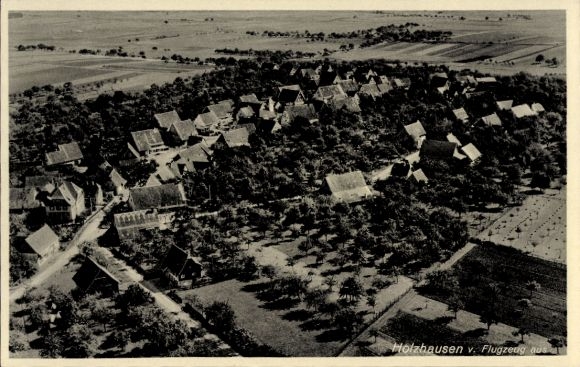 Postcard Holzhausen Sulz am Neckar, aerial photograph, Gasthaus zum Bären, owner Wilhelm Zeller