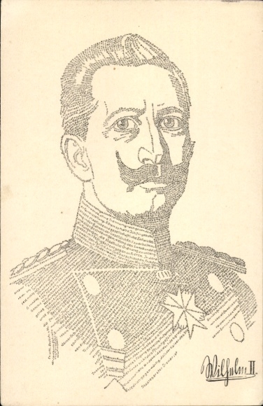 Art print Postcard Kaiser Wilhelm II., Biography, 1st Speech from the Throne
