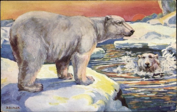 Artist PC Butler, B., polar bears, ice floes
