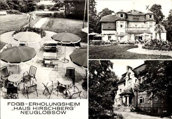Postcard Neuglobsow Stechlin in the Oberhavel district, FDGB recreation home Haus Hirschberg
