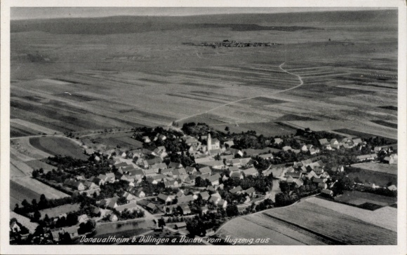 Postcard Donaualtheim Dillingen an der Donau, aerial photograph