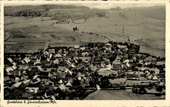 KP Gnotzheim w środkowej Frankonii, zdjęcie lotnicze